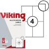 Viking Universaletiketten Selbsthaftend 105 x 148mm Weiß 100 Blatt mit 4 Etiketten