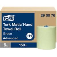 Tork Matic Advanced  Falthandtücher H1 Gerollt Grün 2-lagig 150 m 290076 6 Rollen à 150 m 