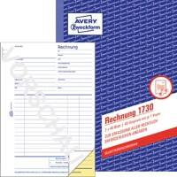 AVERY Zweckform Rechnungsblock 1730 Weiß, Gelb A5 Perforiert 2 à 40 Blatt