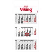 Viking Kalender Maxi Light Spezial 2025 3 Monate/ 1 Seite Karton, Papier Weiß Deutsch, Englisch, Französisch, Spanisch 33 x 70 cm