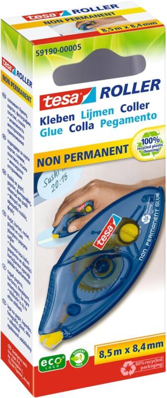 tesa tesaroller non-permanent Kleberoller Non-permanent 8,4 mm x 8,5 m 59190-00005-04 8.5 m