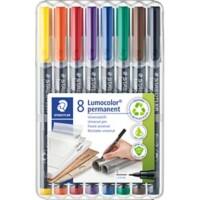 STAEDTLER Lumocolor Universal Lumocolor Rundspitze Marker Extra Fein Rundspitze 0,4 mm Färbig sortiert Nachfüllbar 8 Stück