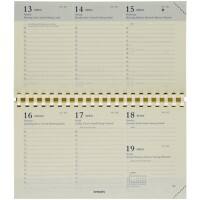 Brepols Terminkalender Nachfüllung Omniplan A6 2023 1 Woche/2 Seiten Creme Deutsch, Englisch, Französisch, Italienisch, Niederländisch, Spanisch 9,5 x 1 x 16 cm