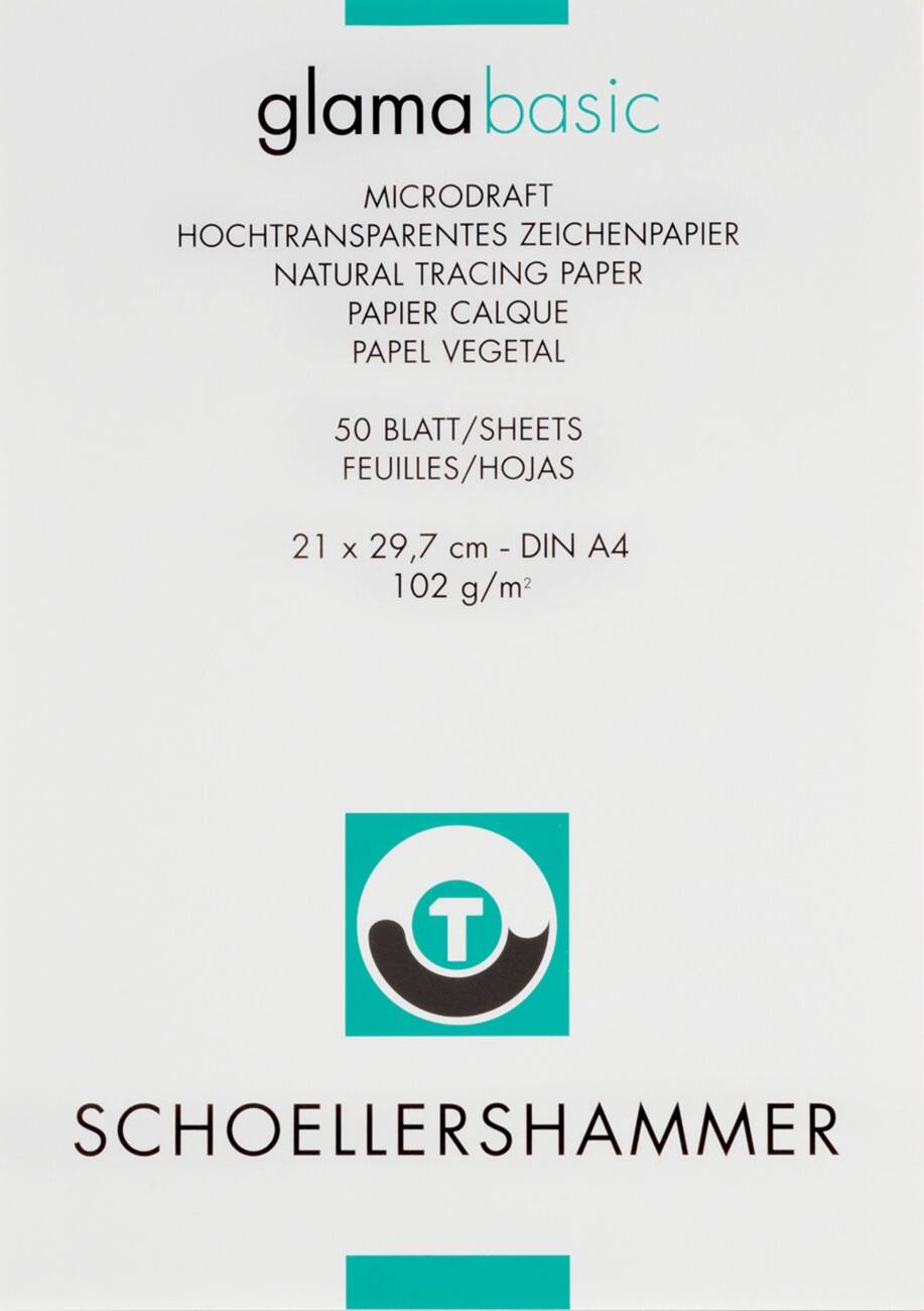 SCHOELLERSHAMMER Skizzenblock DIN A4 100 g/m² 210 x 297 mm Transparent 50 Blatt