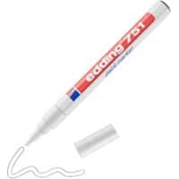 edding 751 Permanent Lackmarker Weiß Fein Rundspitze 1 - 2 mm  Wasserbeständig