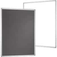Franken Moderationstafel Magnetisch 150 (B) x 120 (H) cm Aluminium Grau, Weiß