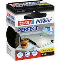 tesa Gewebeband extra Power Perfect Schwarz 38 mm (B) x 2,75 m (L) Kunststoff, Zellwollgewebe