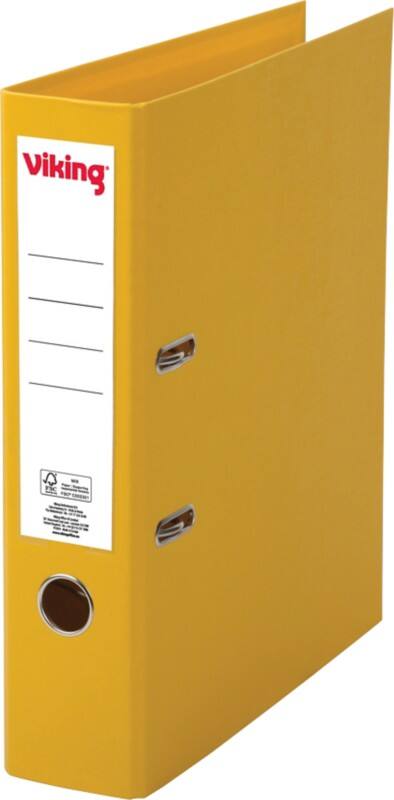 Viking Premium Breit Ordner A4 75 mm Gelb 2 Ringe Kunststoff Matt Hochformat