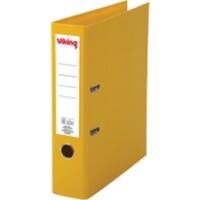 Viking Ordner A4 hoch 75 mm Gelb 2 Ringe PP (Polypropylen) Matt Hochformat