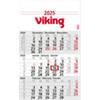 Viking Kalender Budget Spezial 2025 3 Monate/1 Seite Hellgrau Deutsch, Englisch, Französisch 30 x 49 cm