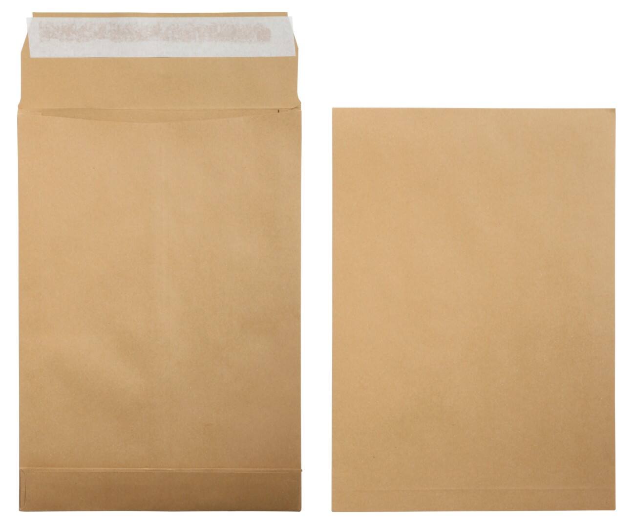 Office Depot Faltenversandtaschen Kein Standard 120 g/m² Braun Ohne Fenster Abziehstreifen 250 x 350 mm 25 Stück