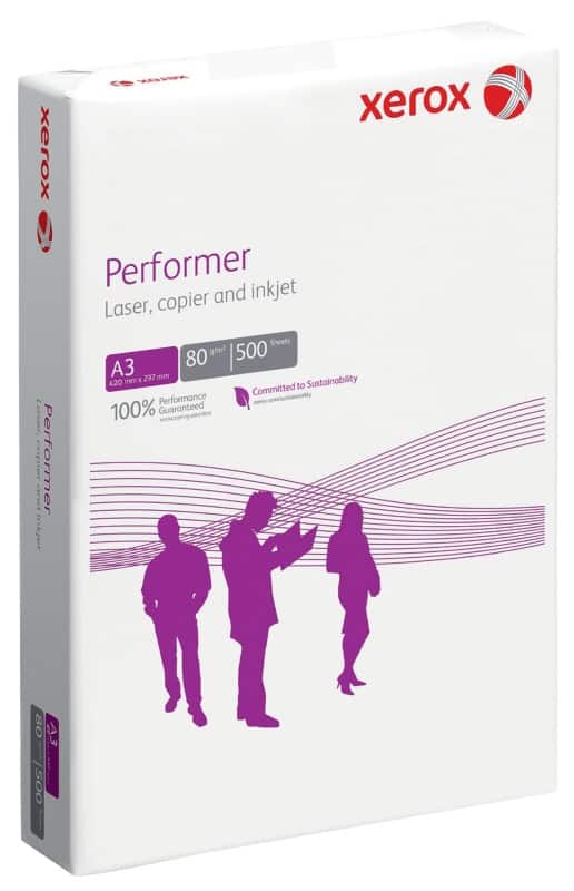 Xerox Performer DIN A3 Druckerpapier Weiß 80 g/m² Glatt 500 Blatt