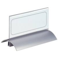 DURABLE Tischnamensschild 8201 Transparent, Silber Acryl, Aluminium 15 x 6,1 cm 2 Stück
