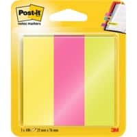 Post-it Index Haftmarker 25 x 76 mm Farbig sortiert Neon 100 x 3 Pack