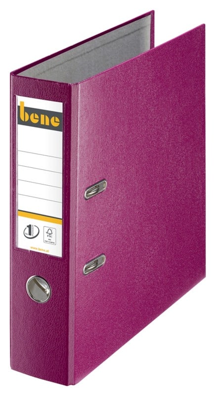 Bene No.1 Power Ordner A4 80 mm Brombeere 2 Ringe 291400 PP (Polypropylen) Hochformat