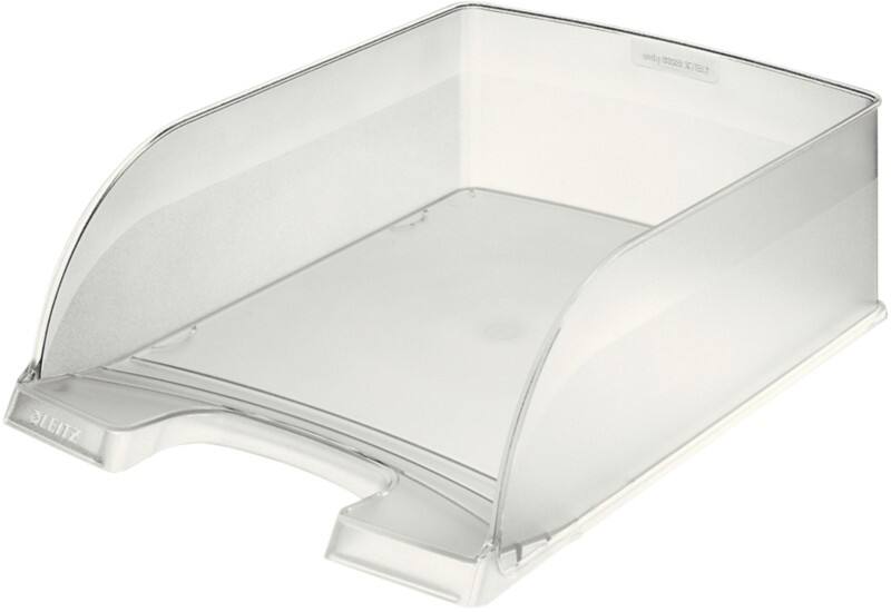 Leitz Plus Briefablage 5233 Jumbo DIN A4 Transparent Frost 25,5 x 35,7 x 10,3 cm