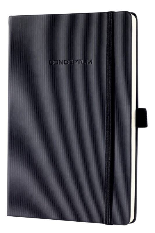 Sigel Conceptum A5 Gebunden Schwarz Hardcover-Notizbuch Kariert 97 Blatt