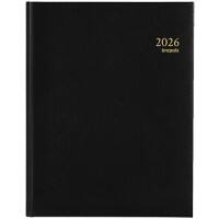 Brepols Terminplaner 2026 A5 1 Woche / 2 Seiten Deutsch, Englisch, Französisch, Italienisch, Niederländisch, Spanisch Schwarz