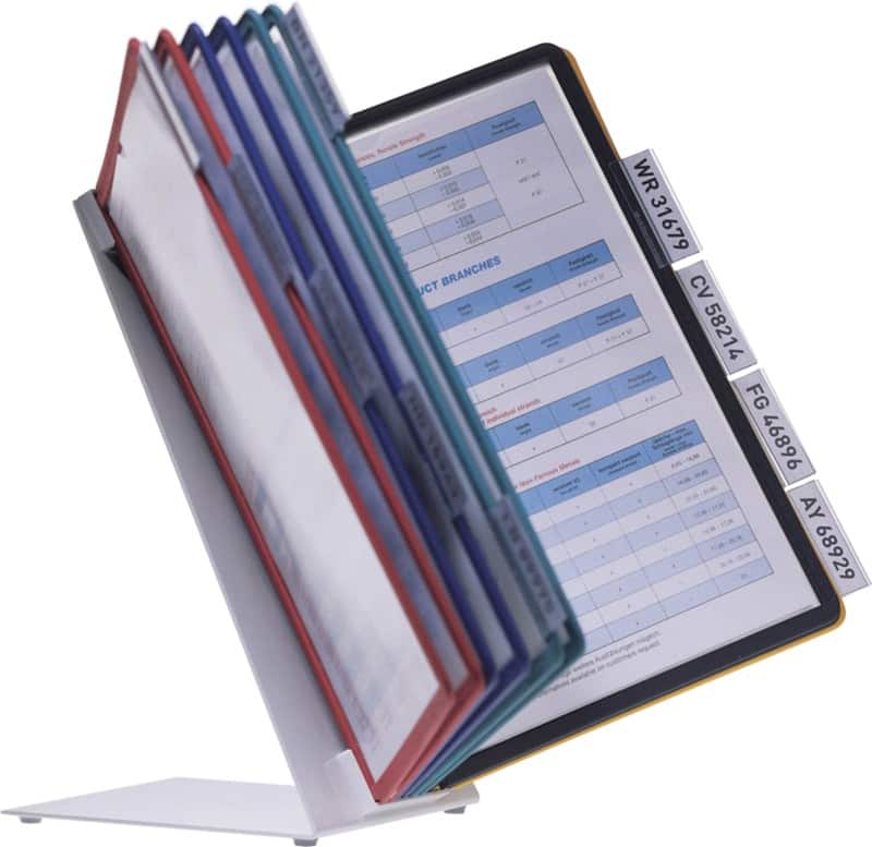 DURABLE VARIO Sichttafelsystem 10 Flächen A4 Metall Farbig sortiert