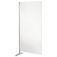 Kerkmann Whiteboard-Element Freistehend Lackierter Stahl 800 (B) x 1.750 (H) mm Silber, Weiß Metropol