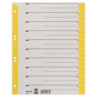 Leitz 1 bis 10 Register DIN A4 Überbreite Gelb Farbig Sortiert 1-teilig Pappkarton 6 Löcher 1652 100 Stück