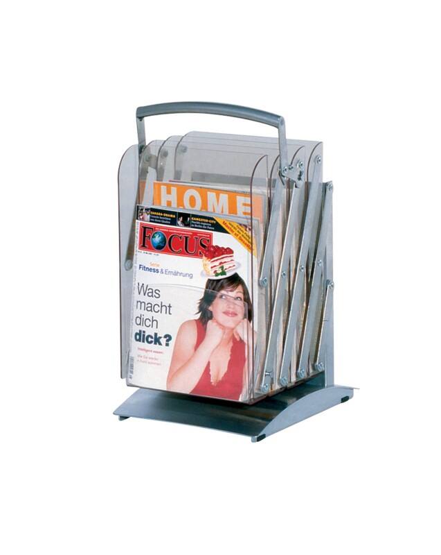 Kerkmann Tec Art A4 Prospektständer Silber 6991 260 (B) x 300 (T) x 1.550,0 (H) mm