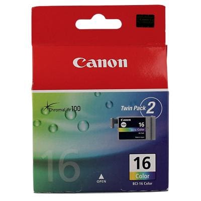 Canon BCI-16C/M/Y Original Tintenpatrone 9818A002 Cyan, magenta, gelb 2 Stück Duopack