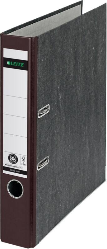 Leitz 180° Ordner Schmal A4 52 mm Braun 2 Ringe 1050 Pappkarton Wolkenmarmor Hochformat