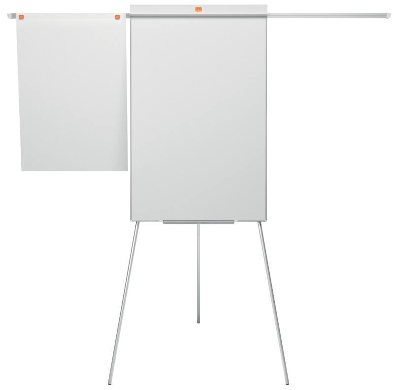 Nobo Impression Pro Flipchart Magnetisch Dreibeinstativ Ausklappbare Verlängerungsarme Nano Clean Stahl Weiß 68,5 x 185 cm