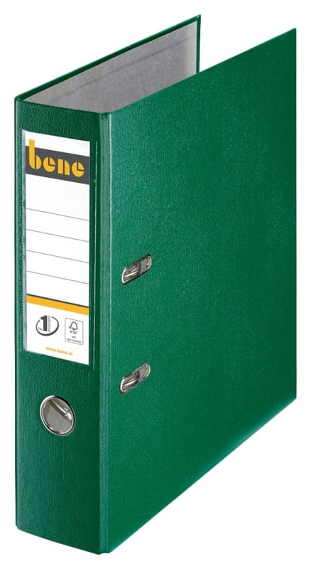 Bene No.1 Power Breit Ordner A4 80 mm Grün 2 Ringe 291400 Kunststoff Hochformat