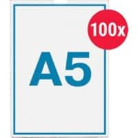 Esselte Kartenhüllen Pocket DIN A5 Transparent 15,5 x 21,5 100 Stück