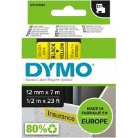 Dymo D1 S0720580 / 45018 Authentic Schriftband Selbstklebend Schwarzer Druck auf Gelb 12 mm x 7m
