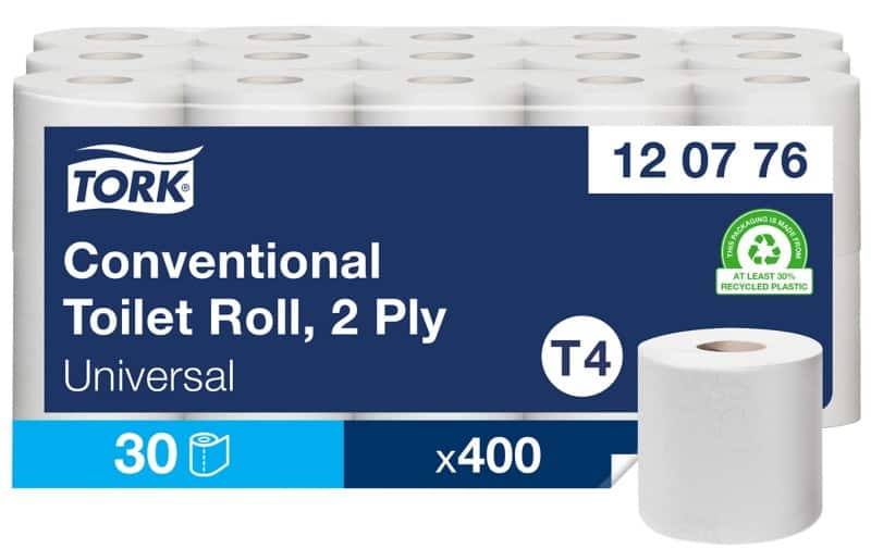 Tork Universal Recycled Toilettenpapier T4 2-lagig 120776 30 Rollen à 400 Blatt