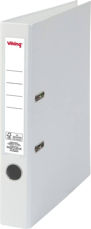Viking Premium Schmal Ordner A4 50 mm Weiß 2 Ringe Kunststoff Matt Hochformat