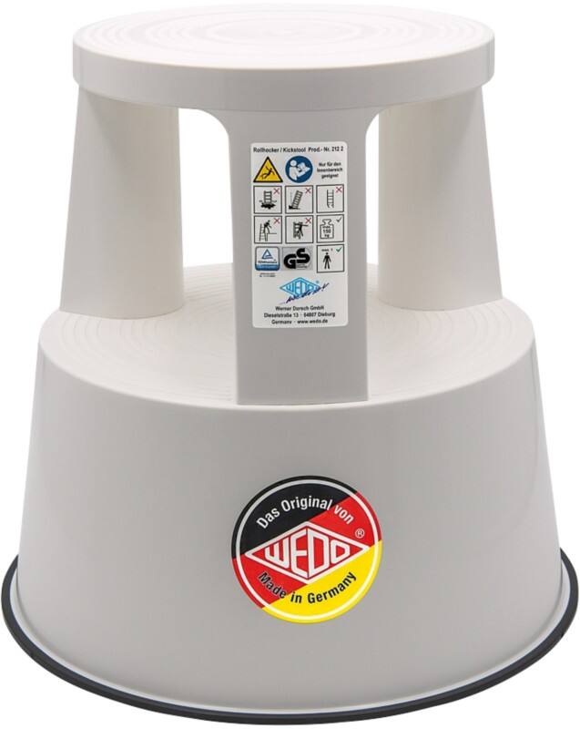 WEDO STEP Rollhocker 430 mm PP (Polypropylen) 150 kg Weiß