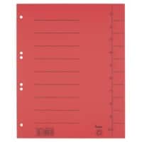 Bene Trennblätter 97300 DIN A4 Rot 6 Löcher 250 g/m² Recyclingkarton 1 bis 10 100 Stück