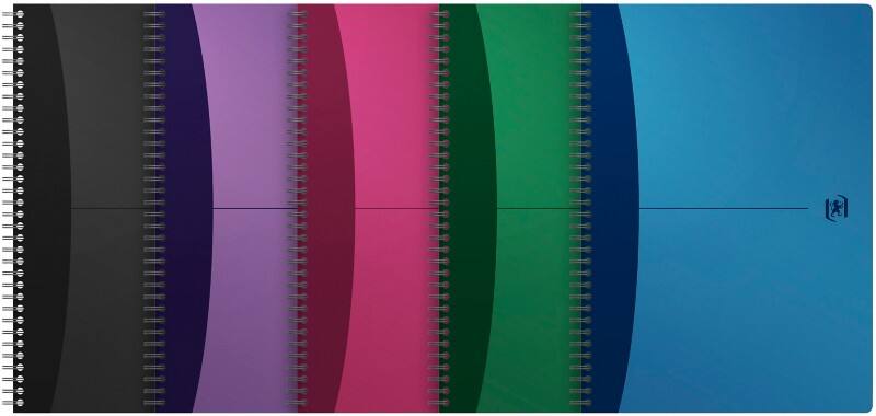 OXFORD Office Urban Mix Collegeblock DIN A4 Kariert Spiralbindung PP (Polyproplylen) Farbig sortiert 180 Seiten 90 Blatt