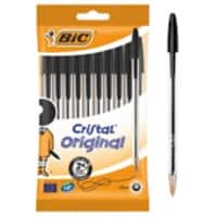 BIC Cristal Original Kugelschreiber Schwarz Mittel 0.4 mm 10 Stück