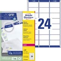 Avery L7159-100 Adressetiketten A4 Weiß 63,5 x 33,9 mm 100 Blatt à 24 Etiketten