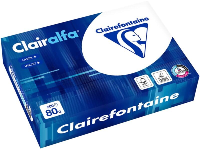 Clairefontaine Clairalfa  DIN A5 Druckerpapier Weiß 80 g/m² Glatt 500 Blatt