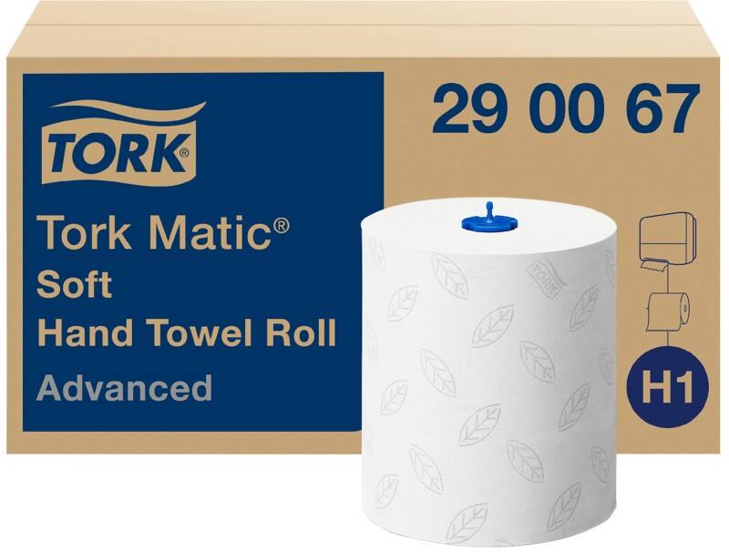 Tork Matic Advanced  Papierhandtücher H1 Gerollt Weiß 2-lagig 0.588 m 290067 6 Rollen à 150 m