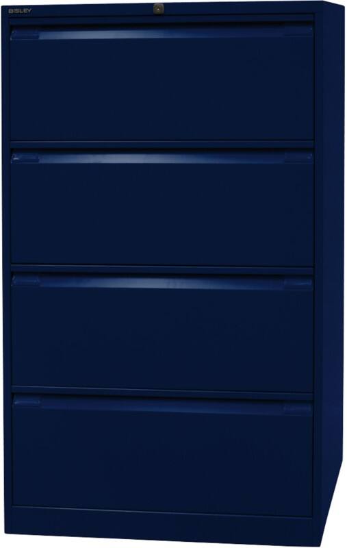 Bisley Hängeregistraturschrank Original 4 Schübe Oxfordblau 800 x 622 x 1.321 mm