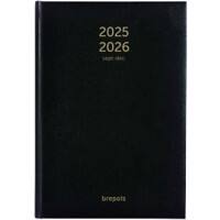 Brepols Terminplaner 2026 A5 1 Woche / 2 Seiten Schwarz 2.066.1256.01.6.0  