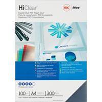 GBC HiClear Einbanddeckel A4 PVC 300 Mikron Transparent 100 Stück