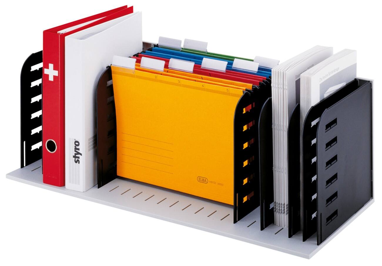 Styro Sortiersystem Styrorac® DIN A4 Grau, Schwarz 72,3 x 24,8 x 30,4 cm