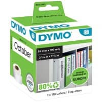 DYMO LW Etiketten Authentisch 99019 18433 Selbsthaftend Schwarz auf Weiß 59 x 190 mm 110 Etiketten