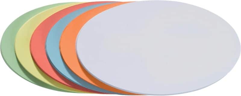 Franken Oval Moderationskarten 19 x 11 cm Papier Färbig sortiert 500 Stück