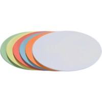 Franken Oval Moderationskarten 19 x 11 cm Papier Färbig sortiert 500 Stück
