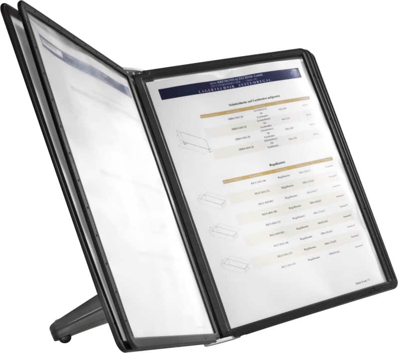 DURABLE Sherpa Sichttafelsystem 5 Flächen A4 Kunststoff Schwarz