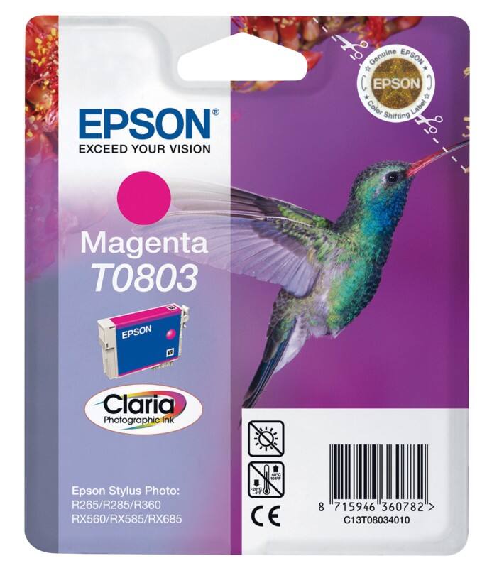 Epson T0803 Original Tintenpatrone C13T08034011 Magenta